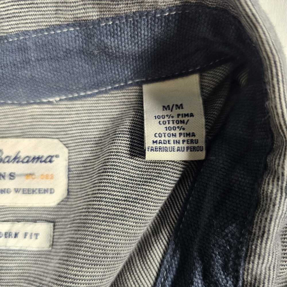 Tommy Bahama Jeans Island Modern Fit Polo Shirt Men Medium Gray Pima Cotton - Picture 8 of 10